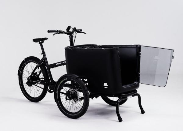 AKTION Butchers & Bicycles MK1-E Gen.3 Vario, Bosch CX Gen4 / black-black mit T&uuml;re inkl. Kindersitz, Handschuhfach & Wetterzelt