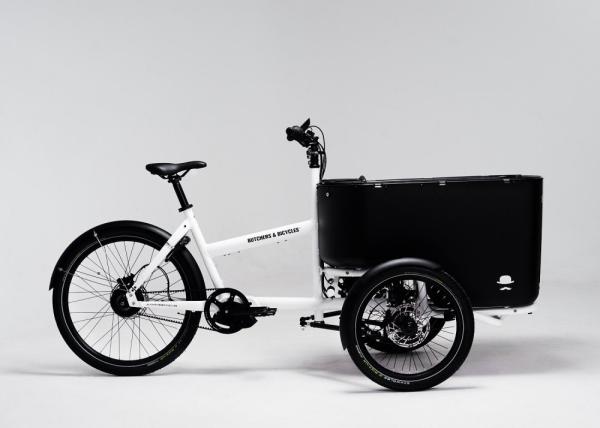 AKTION Butchers & Bicycles MK1-E Gen.3 Vario, Bosch CX Gen4 / white-black mit T&uuml;re inkl. Kindersitz, Handschuhfach & Wetterzelt