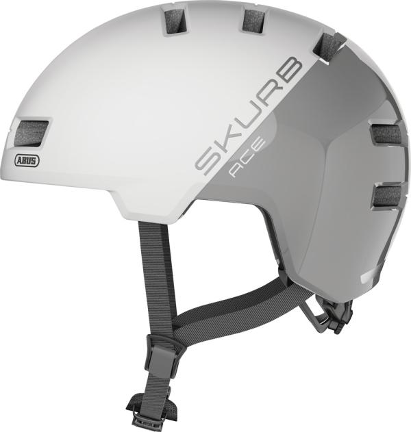 ABUS SKURB ACE silver white M white  