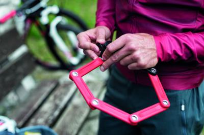 Abus Faltschloss Bordo Lite 6055K/85 mit Halter SH 6055 rot  Produktbild 2