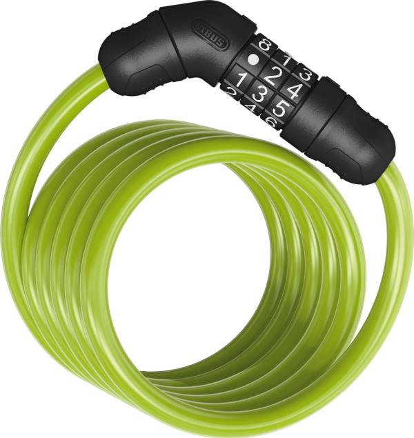 Abus Spiralkabelschloss Star 4508C/150 Code ohne Halter gr&uuml;n 